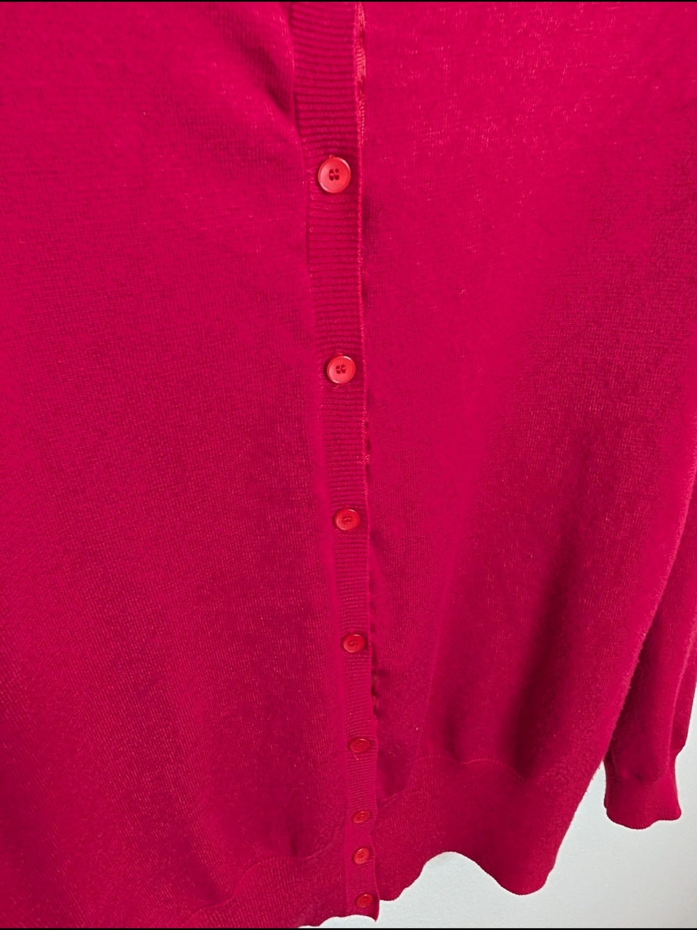 Lane Bryant Red Raspberry Button Front Cardigan Plus Size 14/16 - Picture 3 of 5